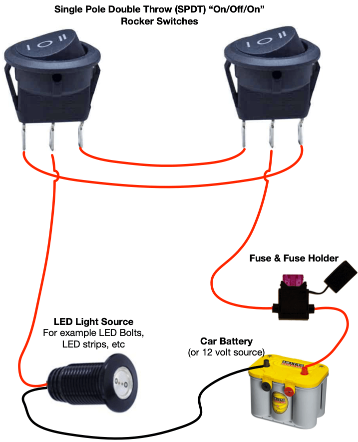 3 way switch with 12 2 wire