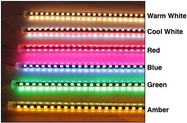 very thin led tube colors