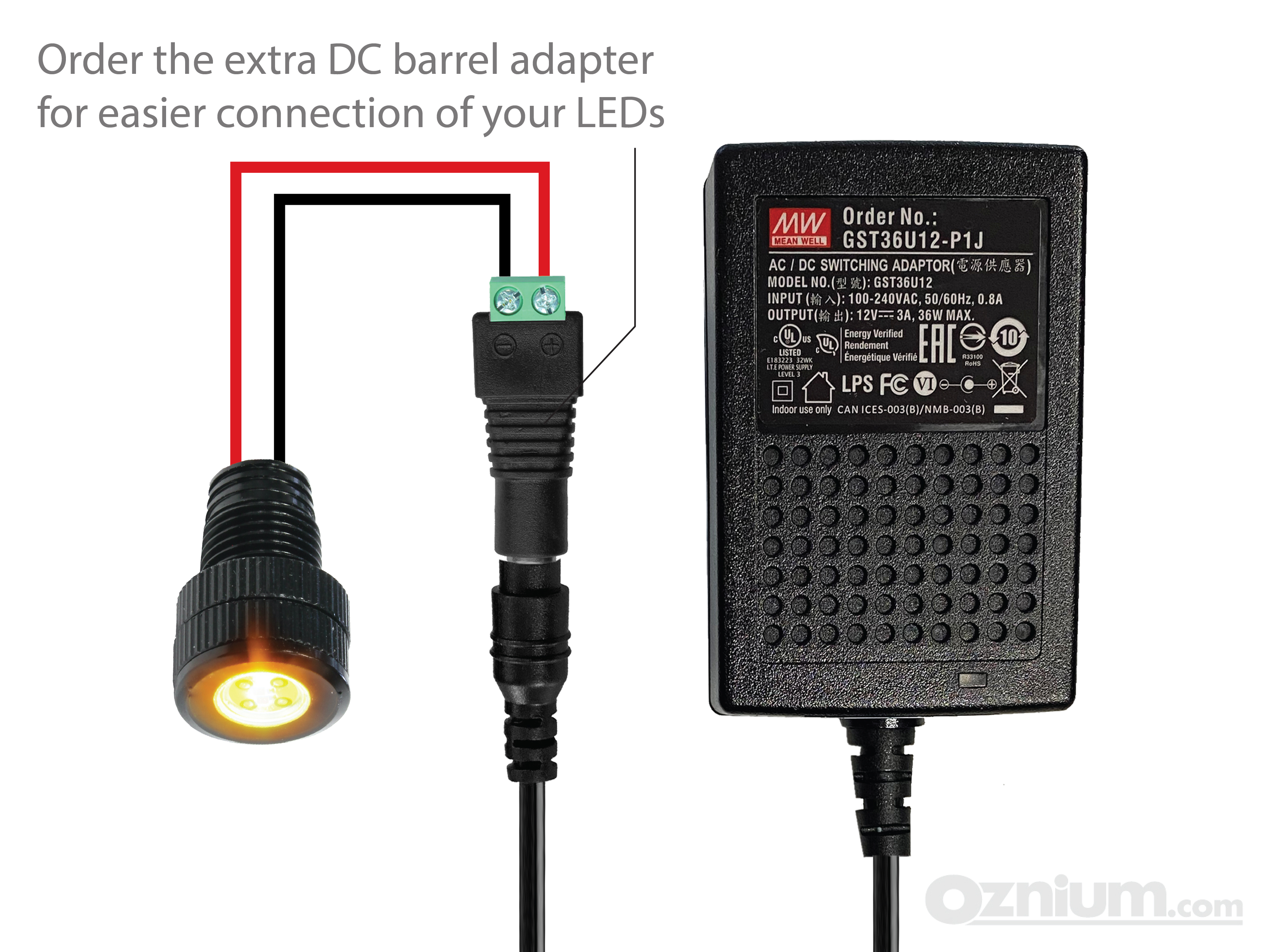 DC Barrel Plug for AC Adapter