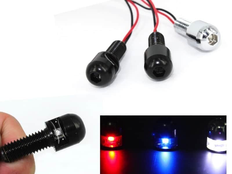 motorcycle license plate bolt lights