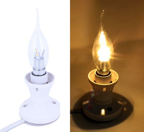 Twisted Glass Candle LED Bulb for Chandeliers