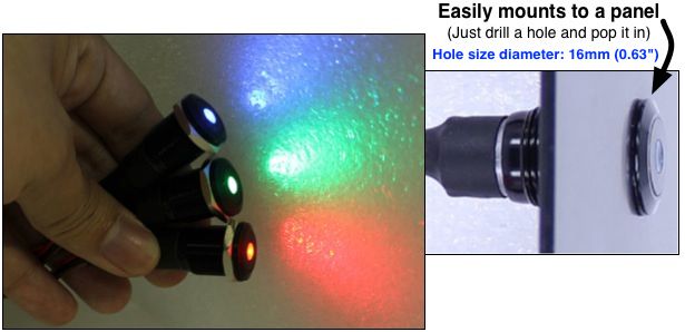 Waterproof LED Dot Style Push Button Switch